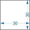 Алюмінієвий пруток квадратний 30x30 б.п.