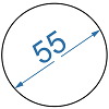 Дюралюмінієвий круг ø 55