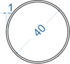 Алюмінієва труба кругла ø 40x1 мм Анод