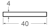 Алюмінієва полоса / шина 40x4 б.п.