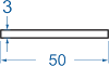 Алюмінієва полоса / шина 50x3 б.п.