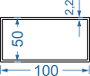 Алюмінієва труба прямокутна 100x50x2.2 б.п. 6082