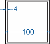 Алюмінієва труба квадратна 100x100x4 б.п.