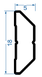 Меблевий профіль полоса 18x5 б.п.