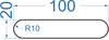 Алюмінієва полоса / шина 100x20 б.п.