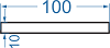 Алюмінієва полоса / шина 100x10 Анод